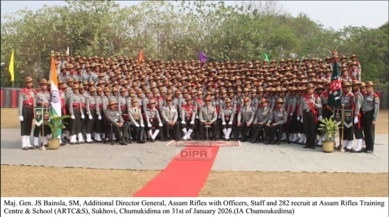 FROM RECRUITS TO RIFLEMEN: ASSAM RIFLES ATTESTATION PARADE MARKS A NEW BEGINNING AT ARTC & S, SUKHOVI, CHUMUKIDIMA