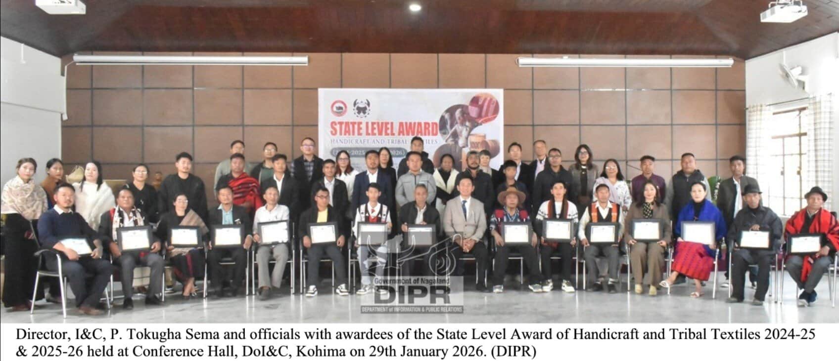 STATE LEVEL AWARD FOR HANDICRAFT AND TRIBAL TEXTILE HELD AT KOHIMA