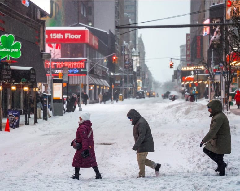Weather tracker: Winter storms cause death and outages across eastern north America