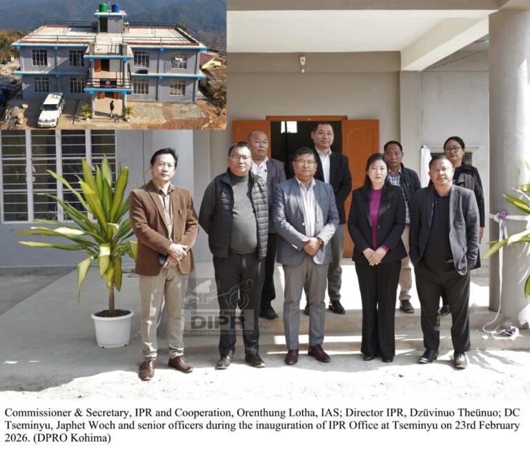 COMMISSIONER & SECRETARY ORENTHUNG LOTHA, IAS, INAUGURATES IPR OFFICE BUILDING AT TSEMINYU
