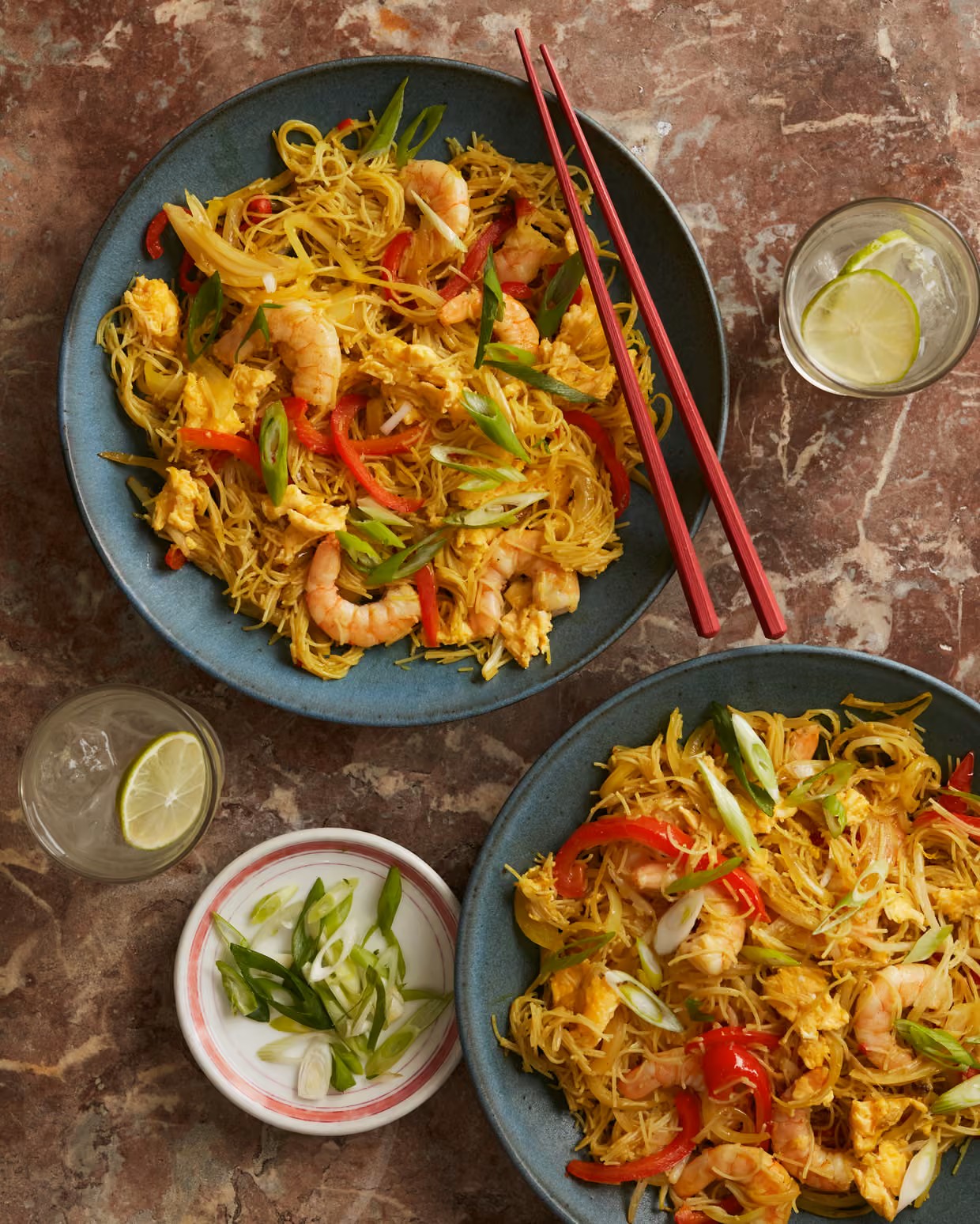 Stir-fry suppers: Jeremy Pang’s recipes for Sichuan chicken and Singapore noodles
