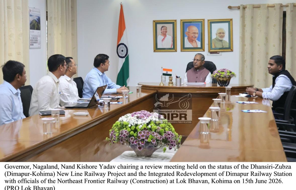Governor Reviews Progress of Dimapur–Kohima Railway Project and Dimapur Station Redevelopment