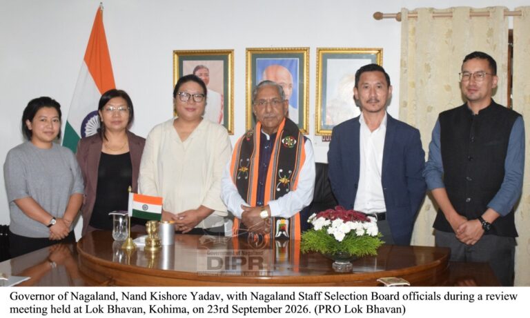 GOVERNOR HOLDS REVIEW MEETING WITH OFFICIALS OF NAGALAND STAFF SELECTION BOARD