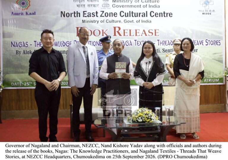 GOVERNOR NAND KISHORE YADAV RELEASES BOOKS ON NAGA KNOWLEDGE, TEXTILES