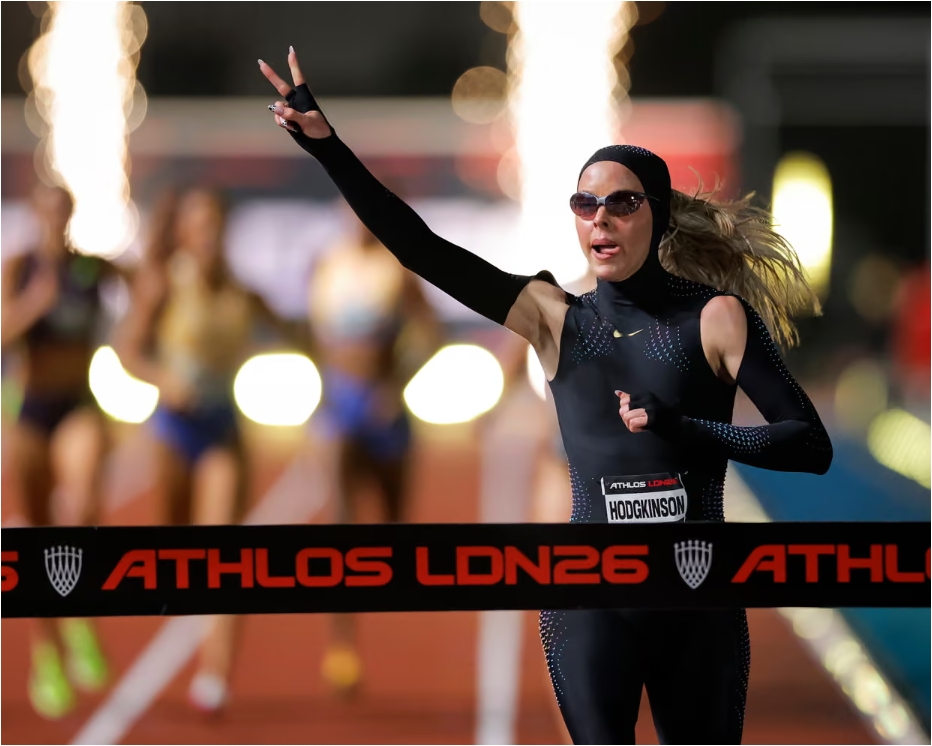 Keely Hodgkinson shows off Catwoman style to steal Athlos London event
