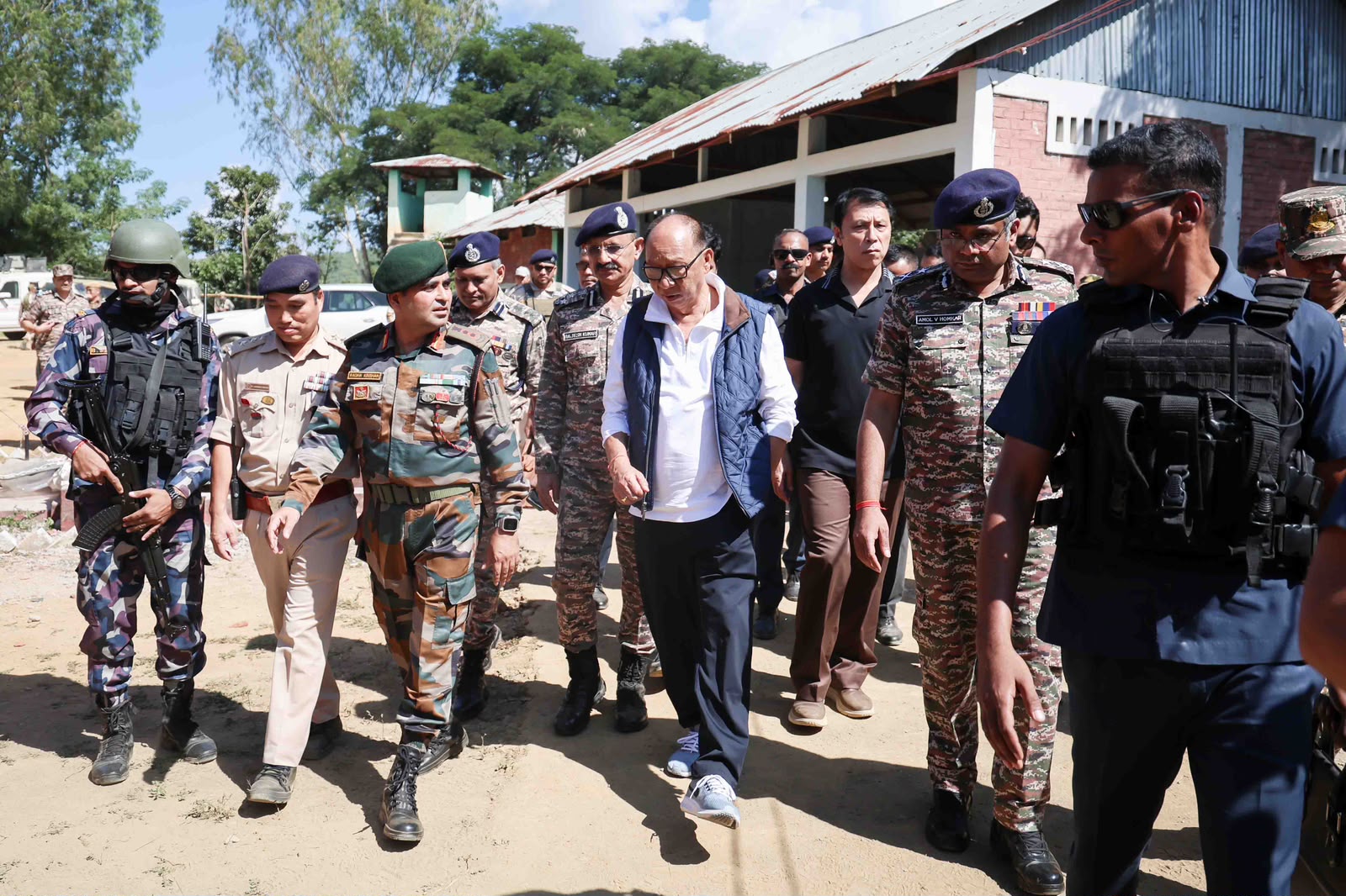 Manipur CM visits disarmed SoO camp in Kangpokpi