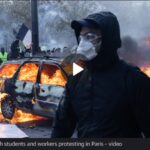 Buildings set ablaze and more than 1,200 arrested as police clash with protesters across France